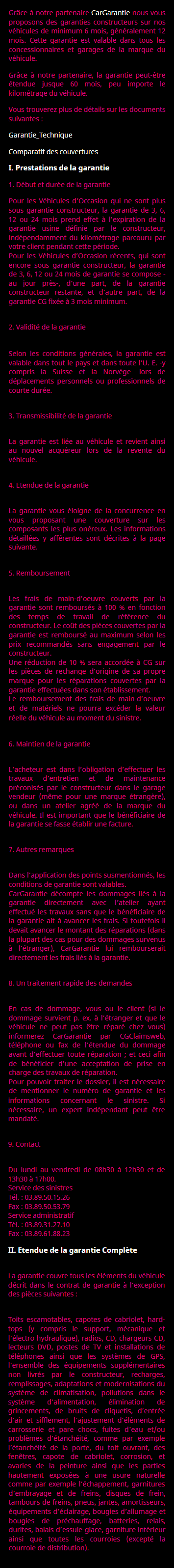 Nos garanties